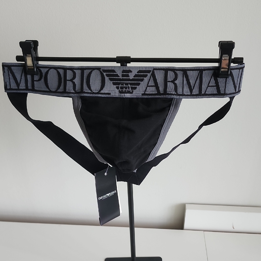 Emporio Armani Black Men's Jockstrap